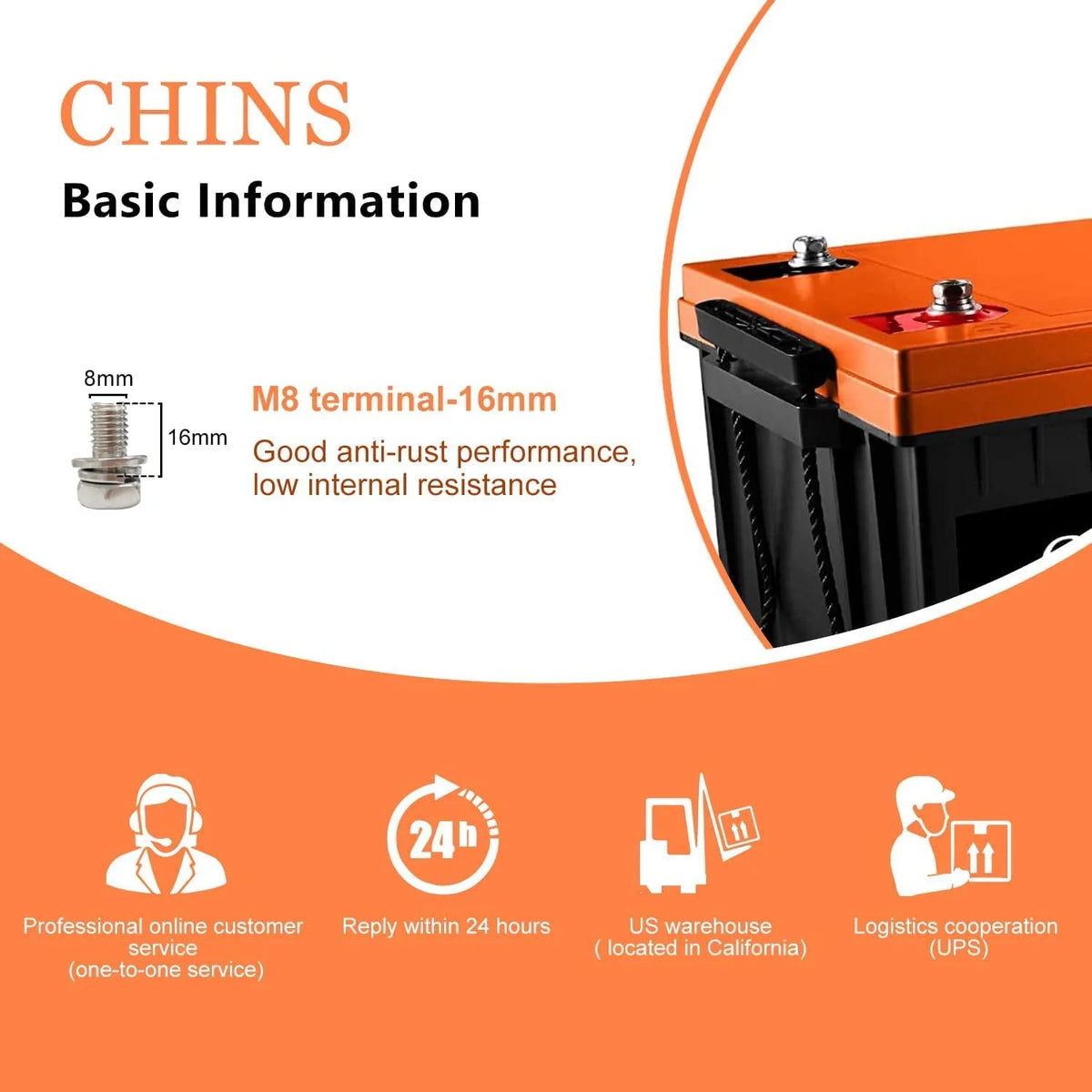 12V 200AH Lithium Iron Battery with 100A BMS S408500