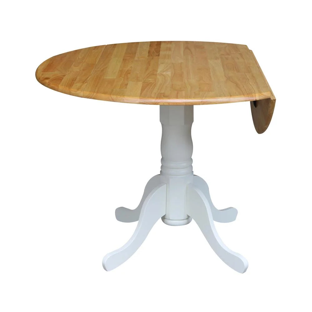 Solid Wood 5-Piece Dining Set with Drop Leaf Table and 4 Splat Back Chairs M7382
