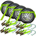 4 Pack Car Tie Down Chain Anchors Side Rail High-Viz 3300 Lbs SWL Y8820