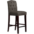Tufted Bar Stool in Linen Slate A3382