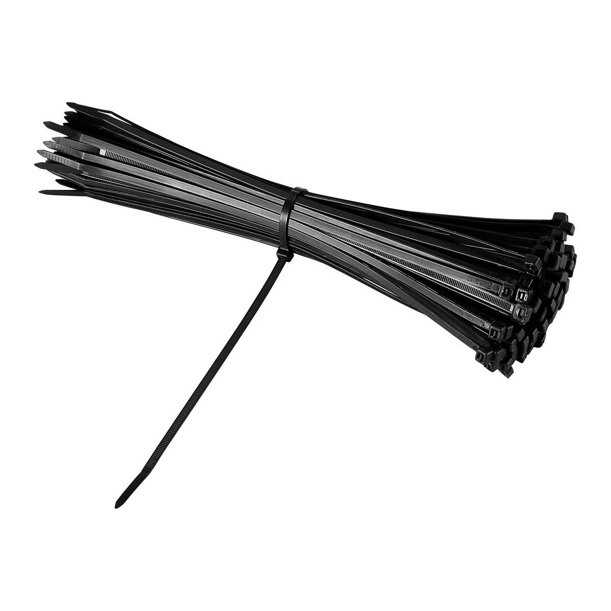 UV-Resistant Black Cable Ties 100-Pack E8638