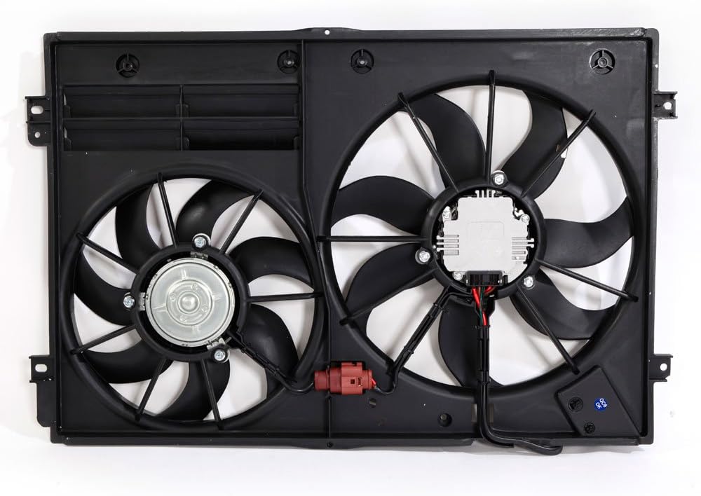 Cooling Fan Motor Assembly Compatible with 2006-2014 Audi A3 Quattro TT Quattro Beetle CC Eos Goif GTI Jetta Passat 2.0L T478489