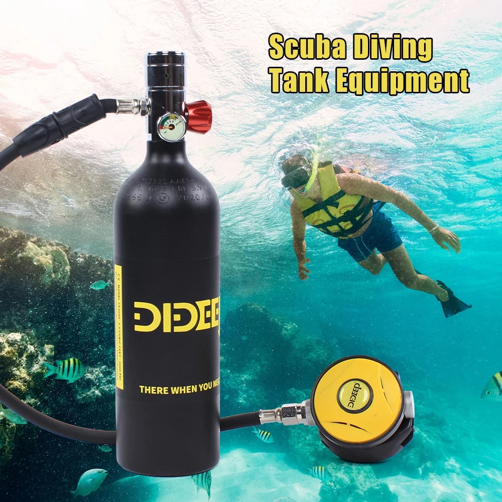 1L Mini Diving Equipment Kit Underwater Breath Oxygen Tank Pump H704458