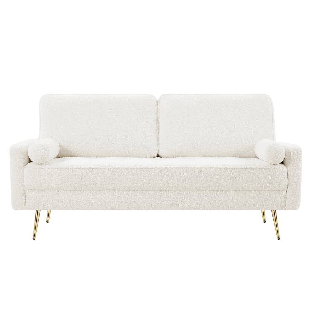 2 Seater Boucle Sofa with 2 Pillow T887