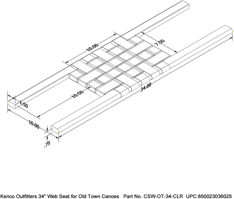 34 Inch Webbed Seat For Old Town Canoes C6756