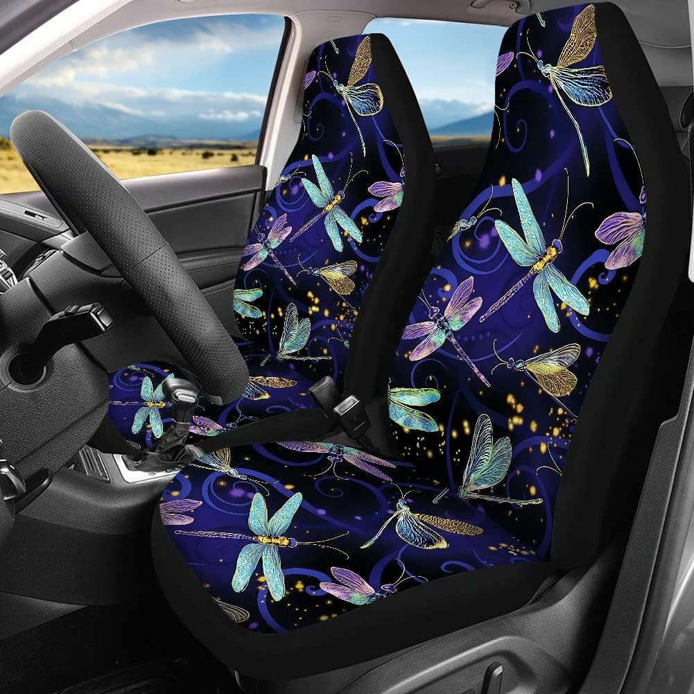 Black and White Cow Print Car Seat Cover 4piece J8466