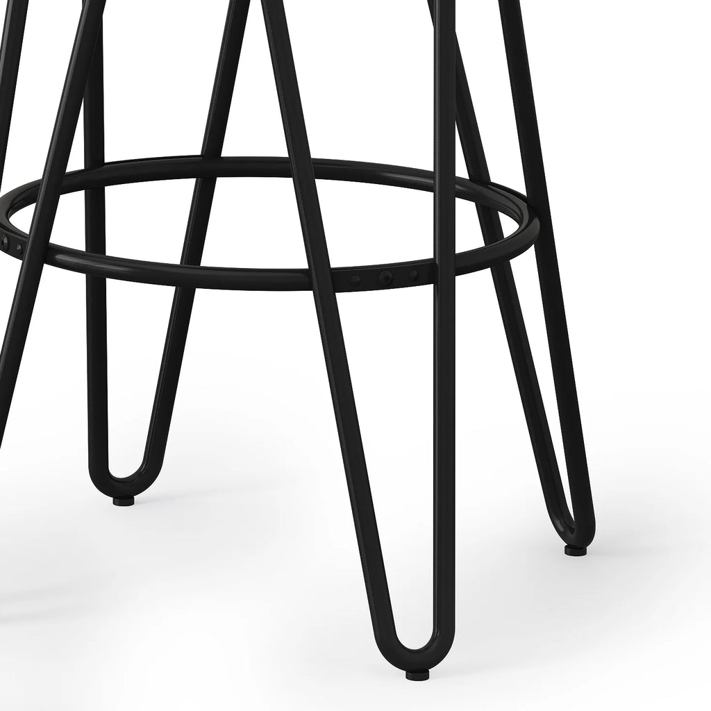 26" Wood Seat Stool Set of 2 I707