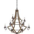 9-Light Candle Style Tiered Chandelier L186