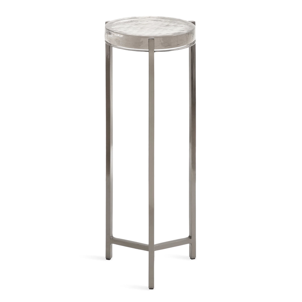 Gray Round Glass Drink Table G83827