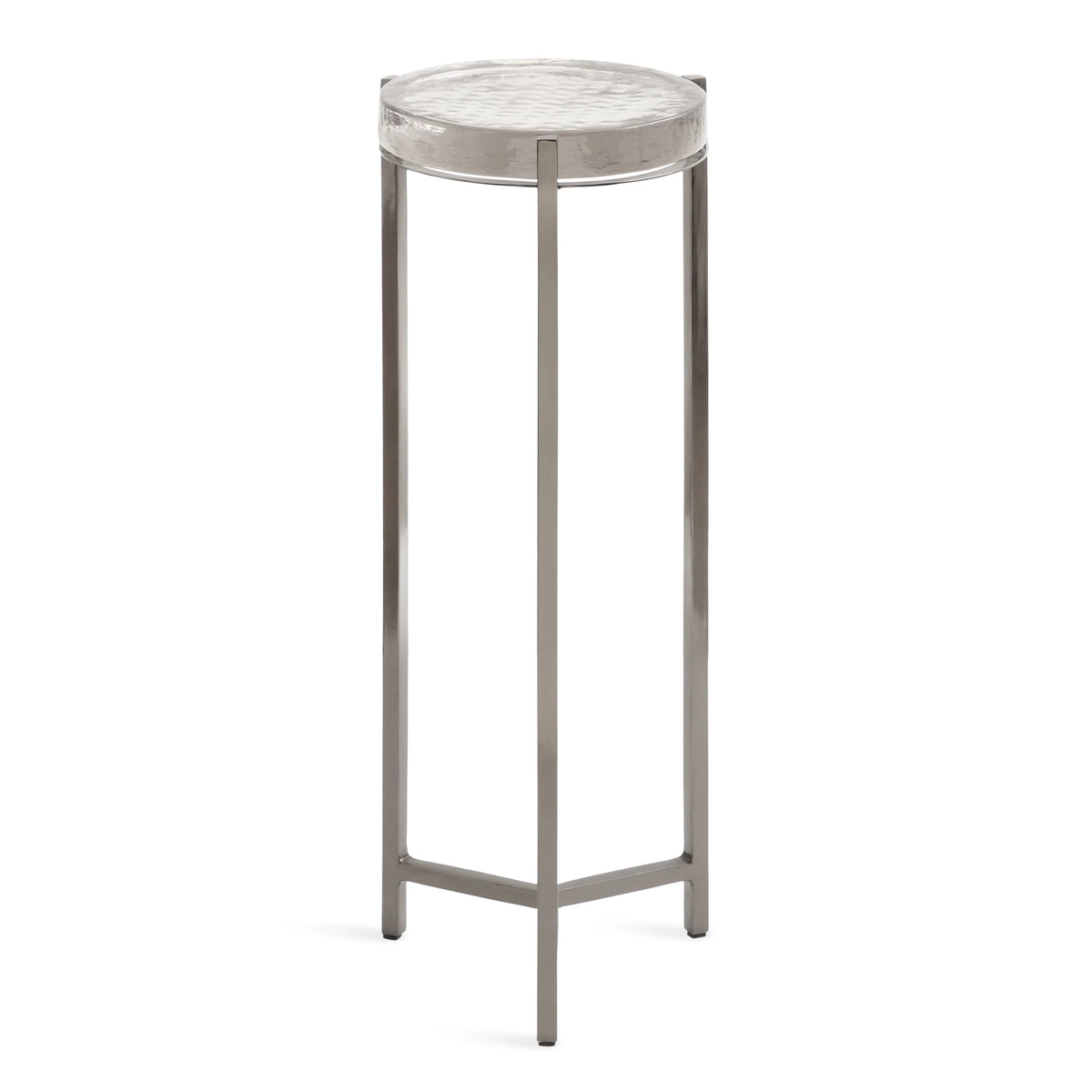 Gray Round Glass Drink Table G83827