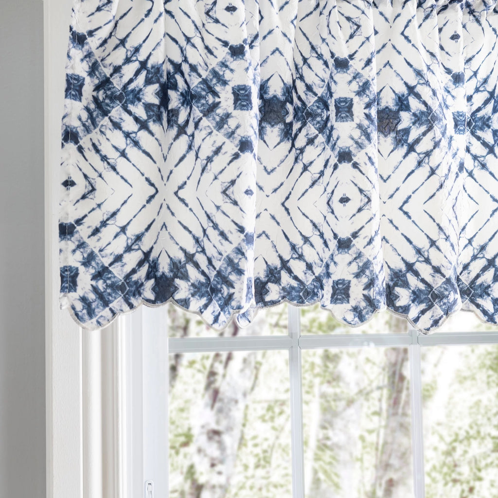 Blue Rod Pocket Valance Y5189