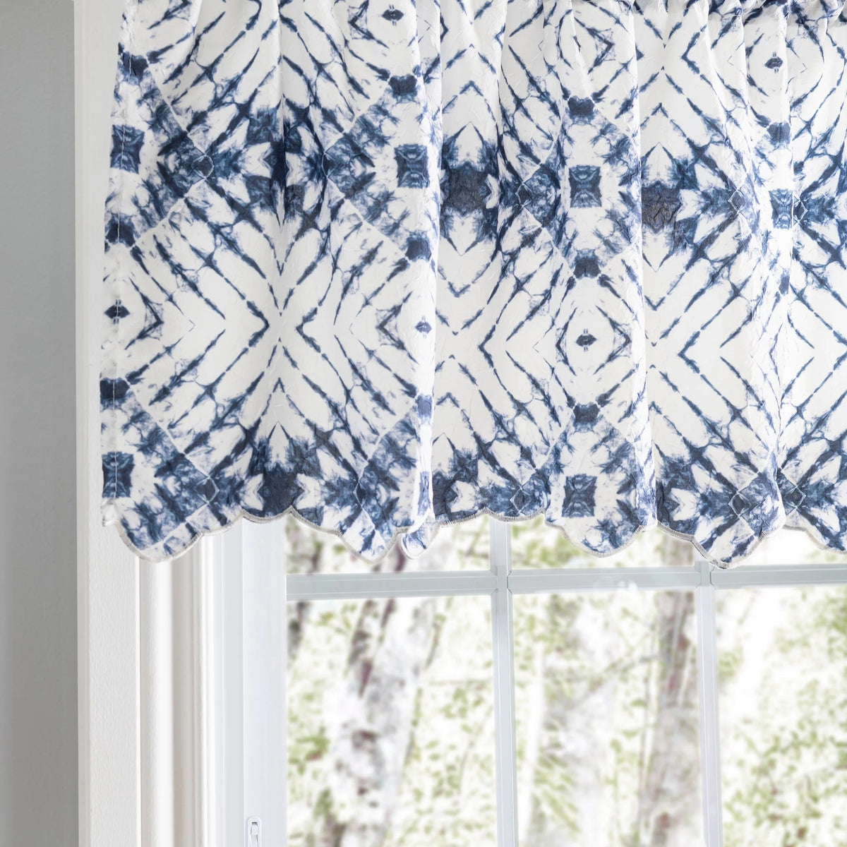 Blue Rod Pocket Valance Y5189