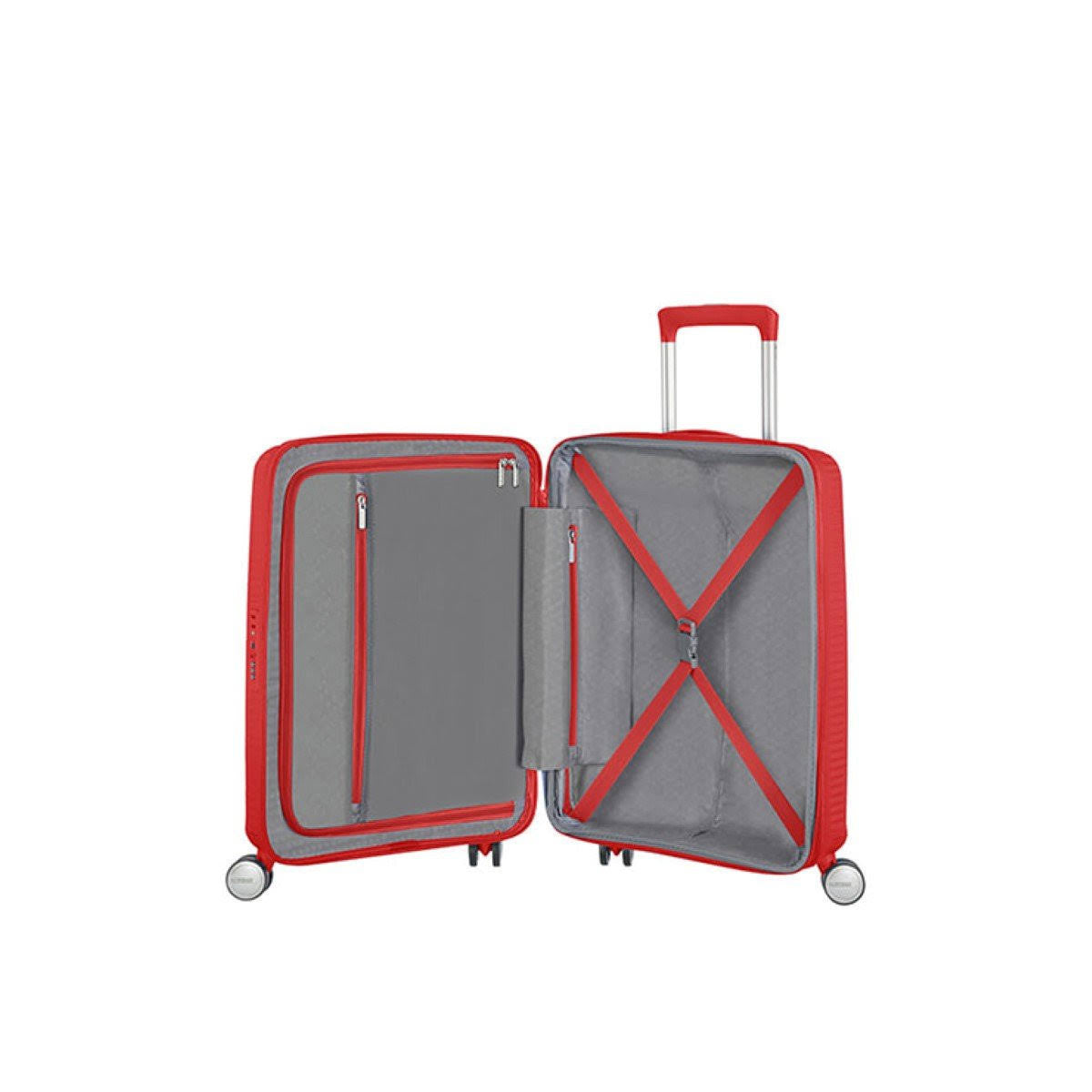 Coral Red Expandable Four-Wheel Cabin Suitcase 55cm F232