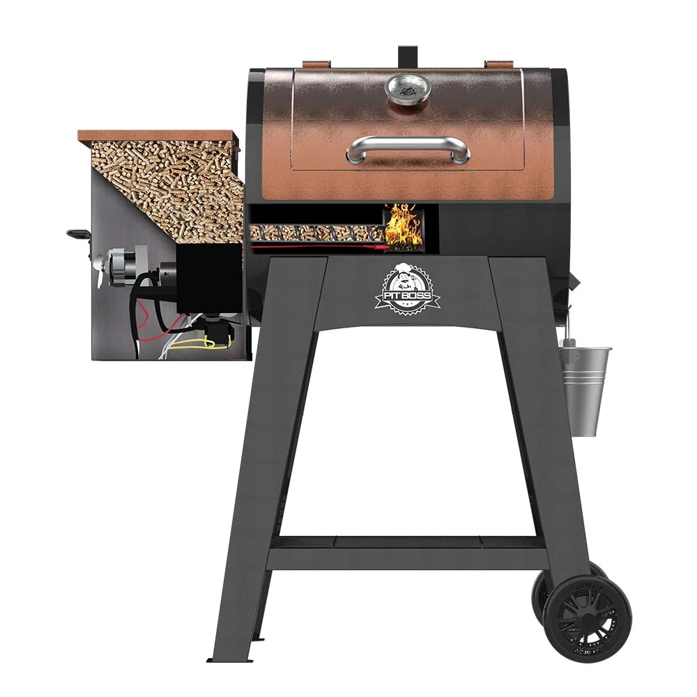 Wood Pellet Grill With Flame Broiler and Meat Probe T2256