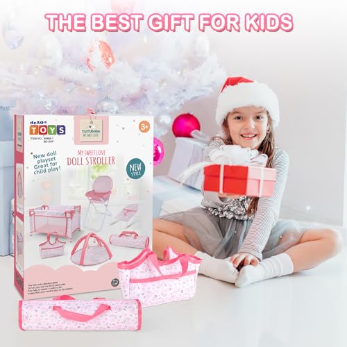Pink 6 in 1 Baby Doll Playset with Furniture Z30315