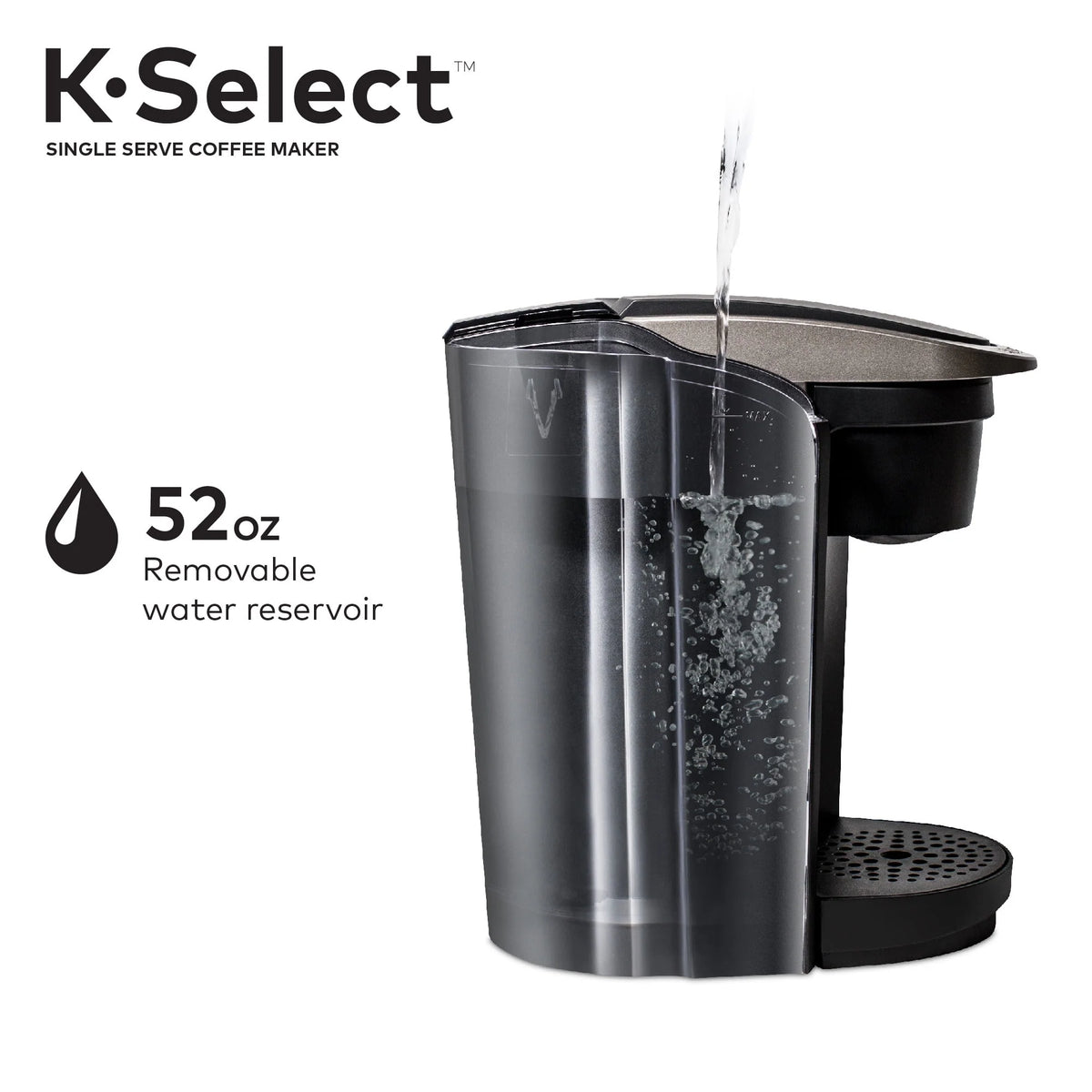Single-Serve K-Cup Pod Coffee Maker with 12oz Brew Size, Matte Black M3246