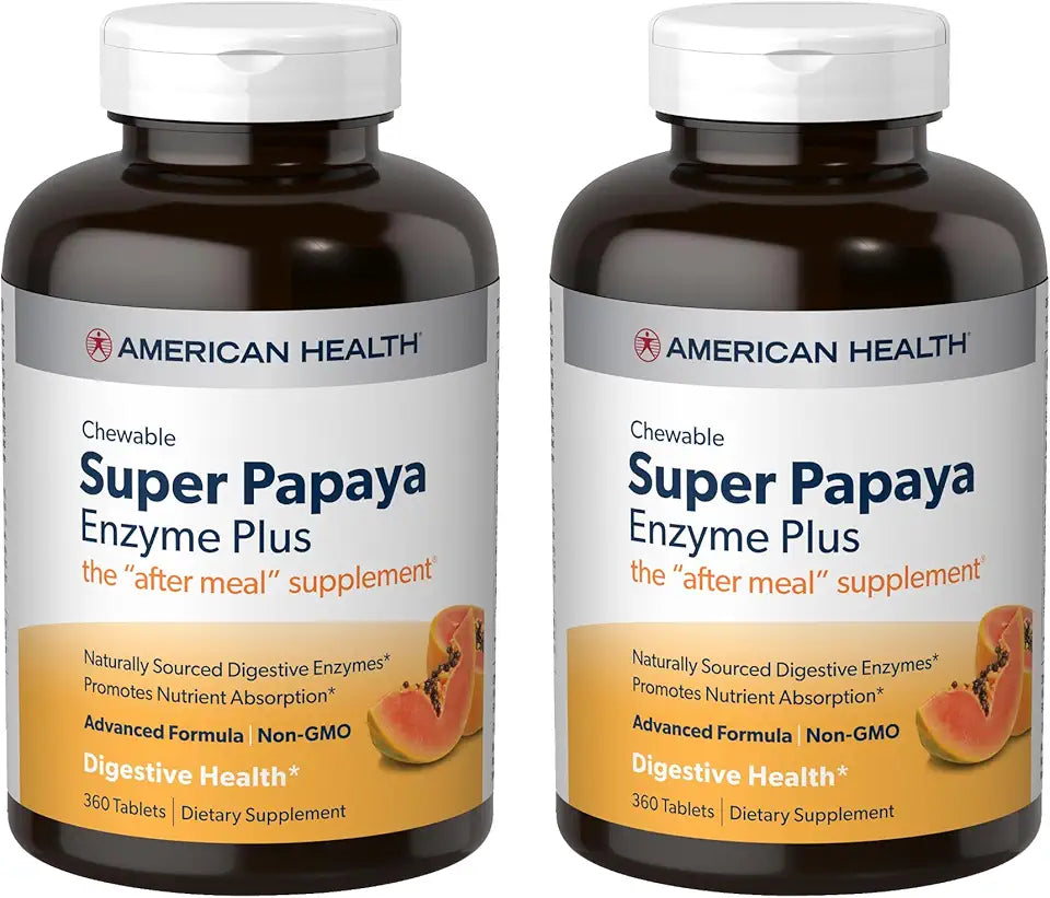 360 Chewable Tablets Pack of 2 Papaya Enzyme P887
