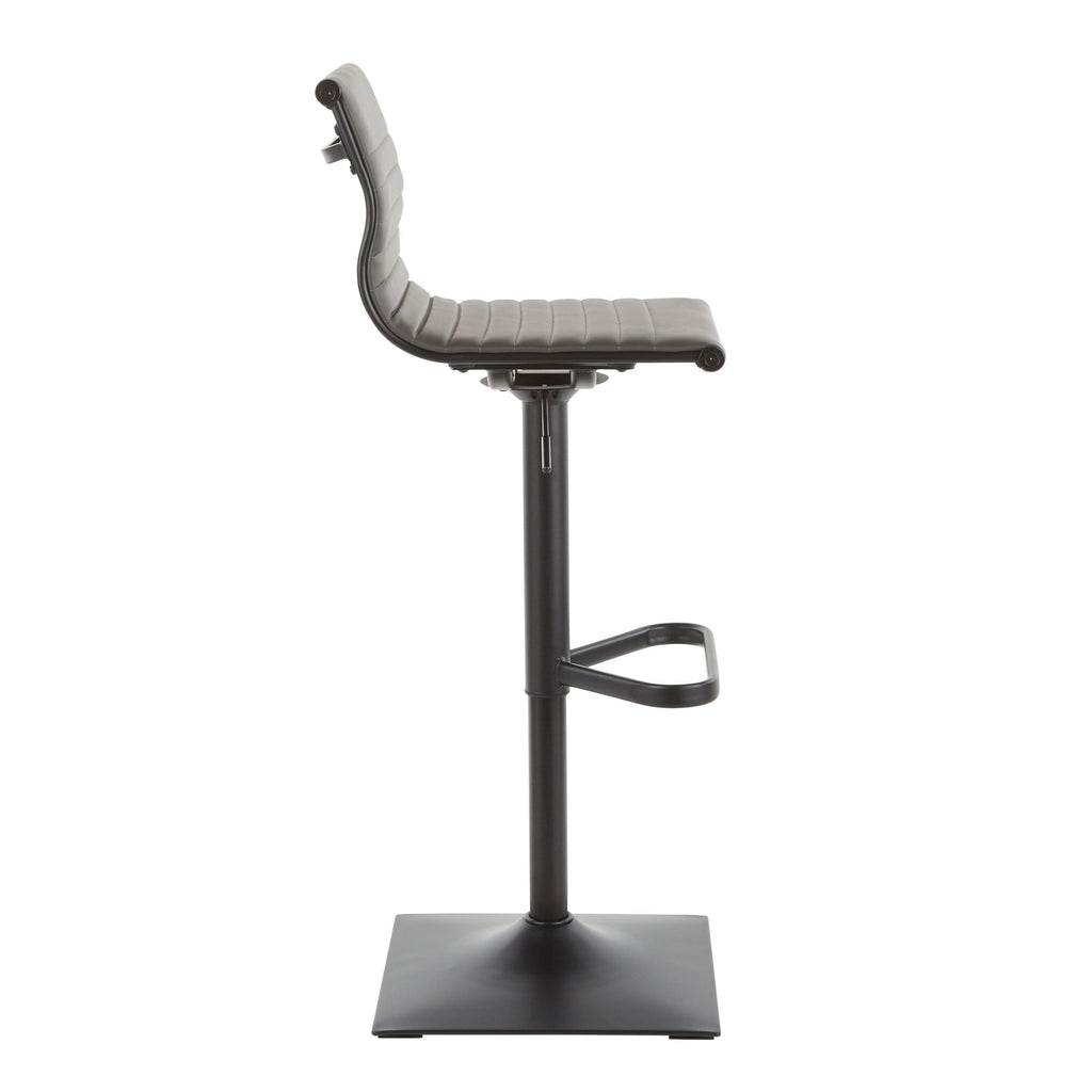 Black Metal Grey PU Barstool M84435