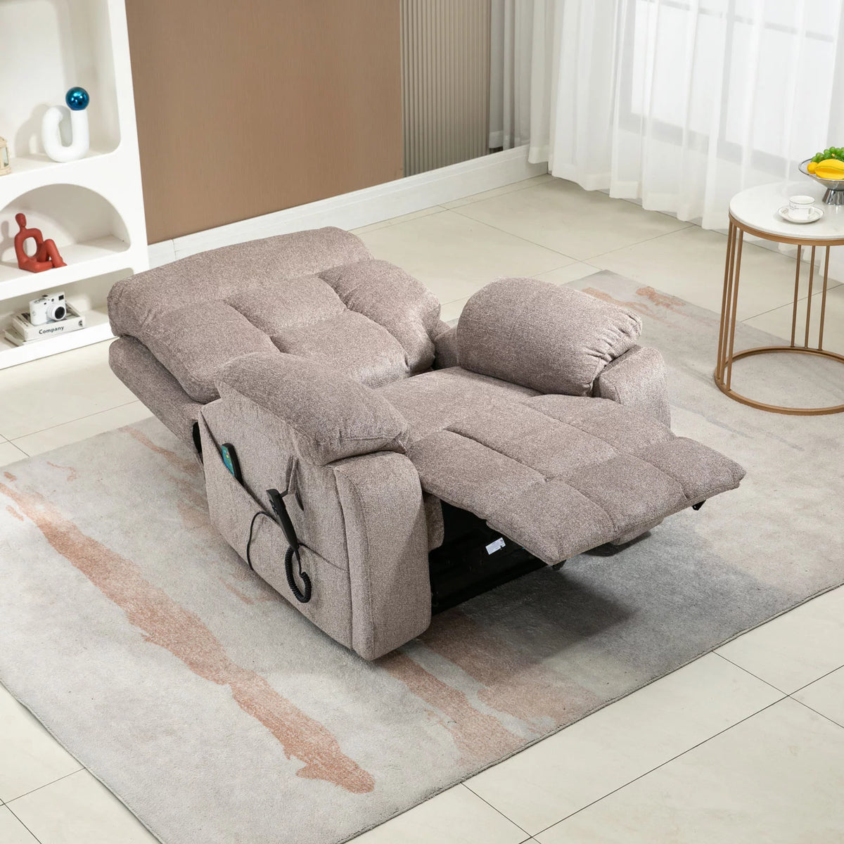 Oversized Dual Motor Power Lift Recliner Chair with Massage and Heat A1349