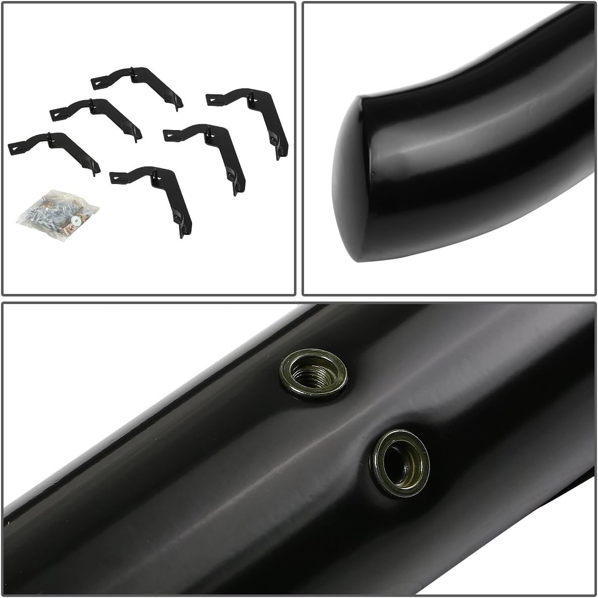 Stainless Steel Black Powdercoated Side Step Nerf Bar Running Boards T143