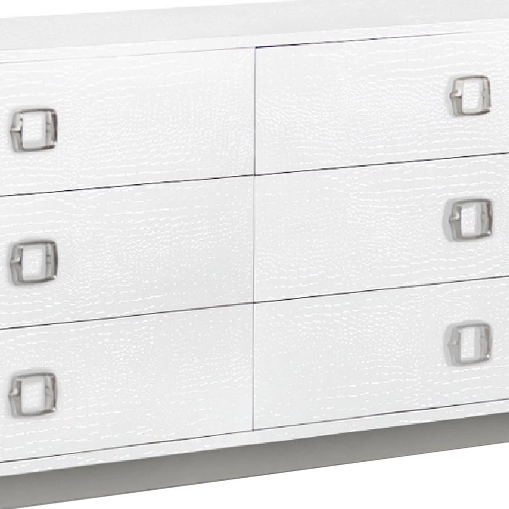 White 6 Drawer Dresser C72155