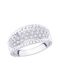 14K White Gold Diamond Wedding Band Size 7 U91811