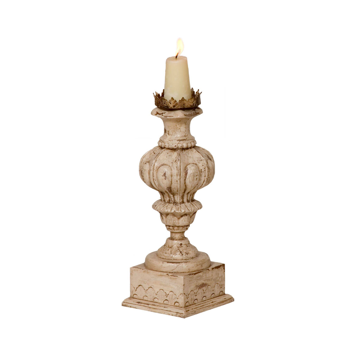 Carved Candle Stand O59663