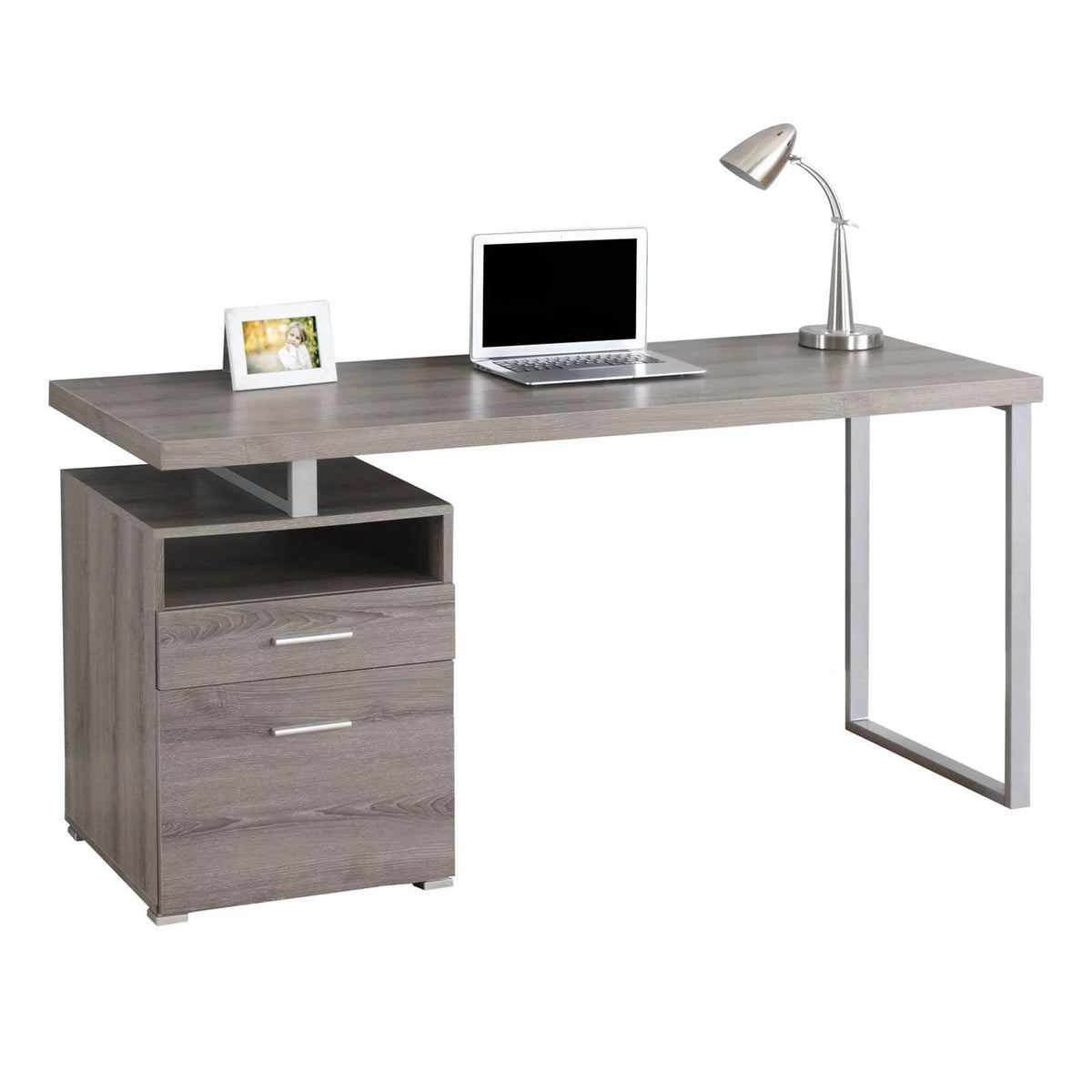 Brown Laminate Computer Desk with Storage Drawers J777735