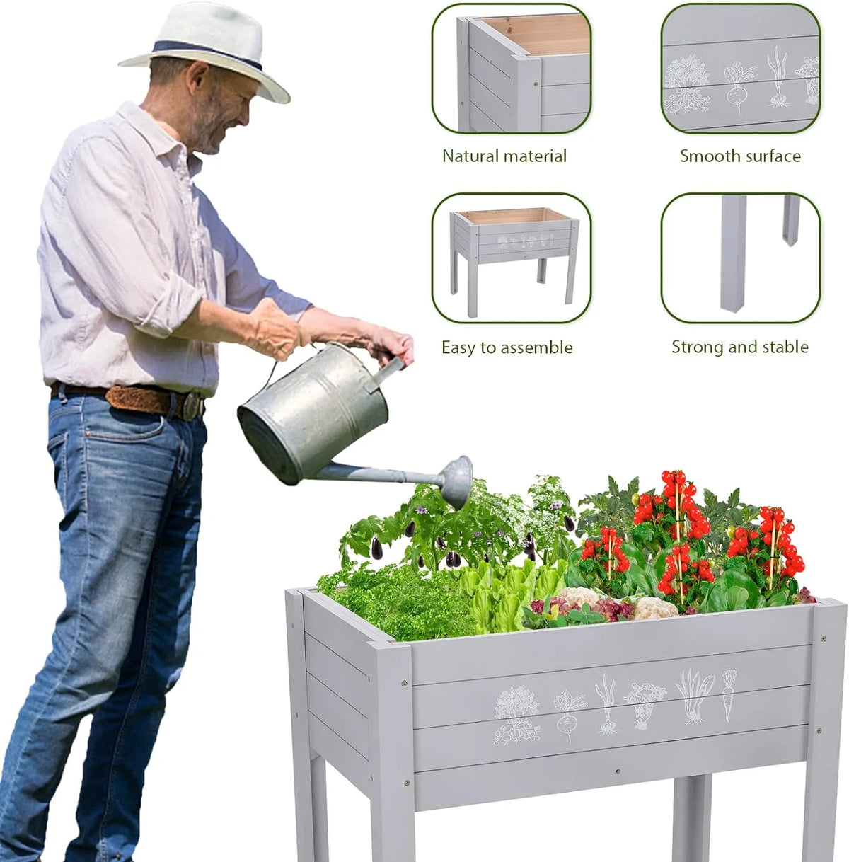 Wooden Raised Garden Bed I35386