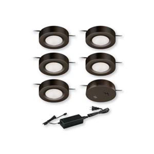 Bronze LED Under Cabinet Puck Light 5-Pack Kit L5695