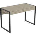 47"L 2-Drawers Black Metal Computer Desk A496953