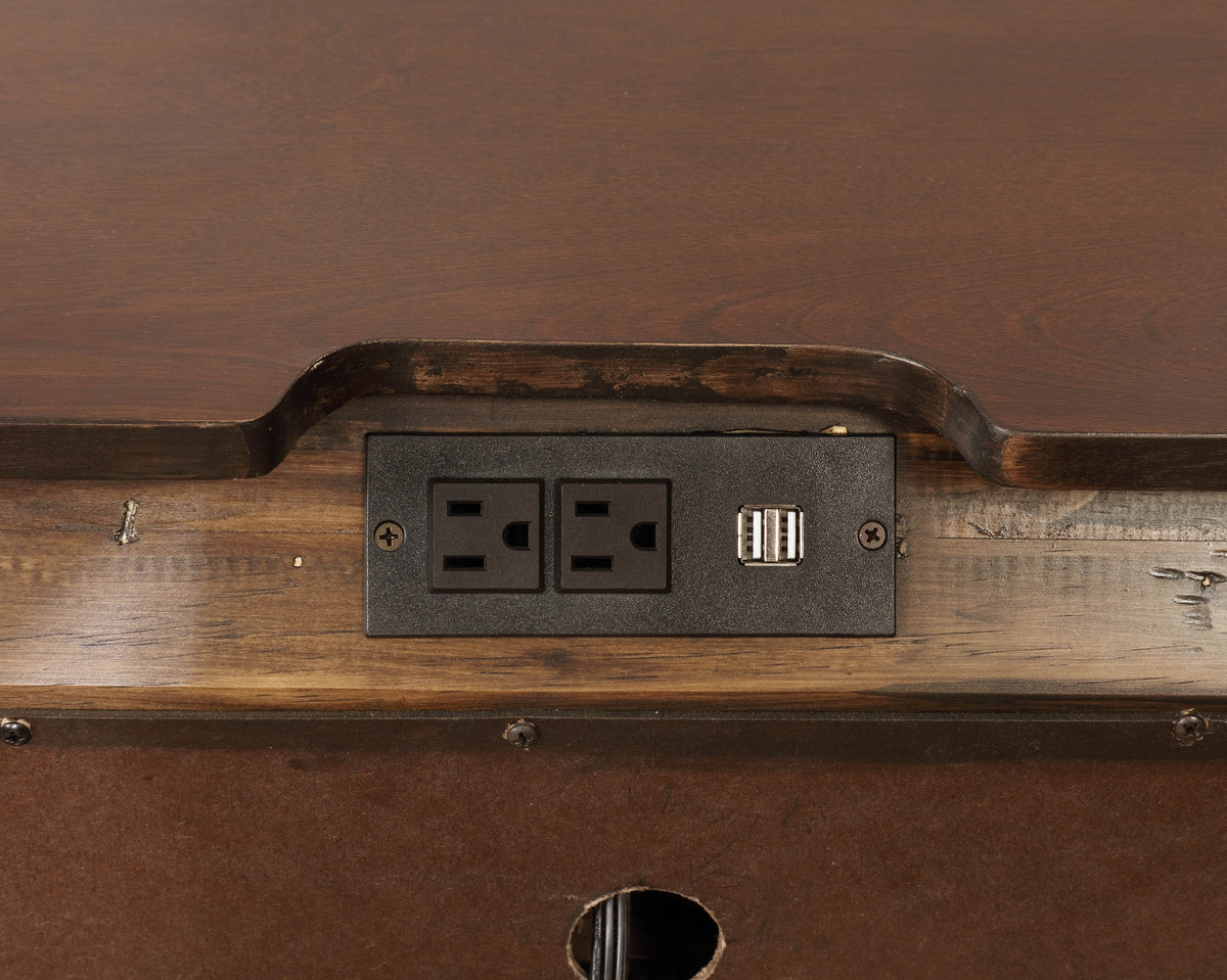 Rustic 3-Drawer Nightstand T74019