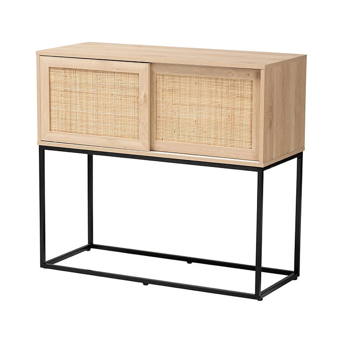 Natural Brown Wood and Rattan Sideboard Buffet P45822