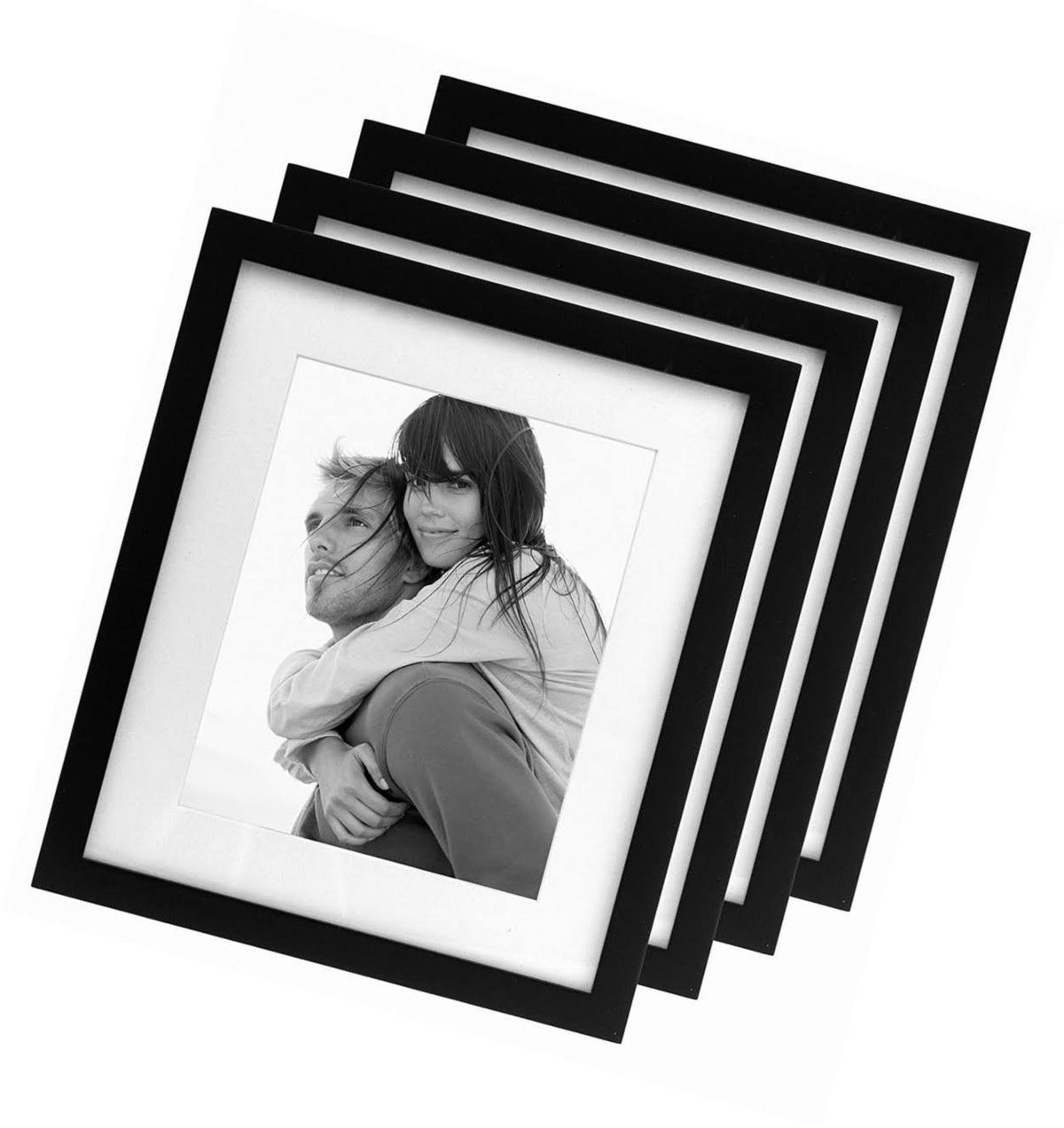 Black 8x10 Wood Picture Frame, 4 Pack Q49307