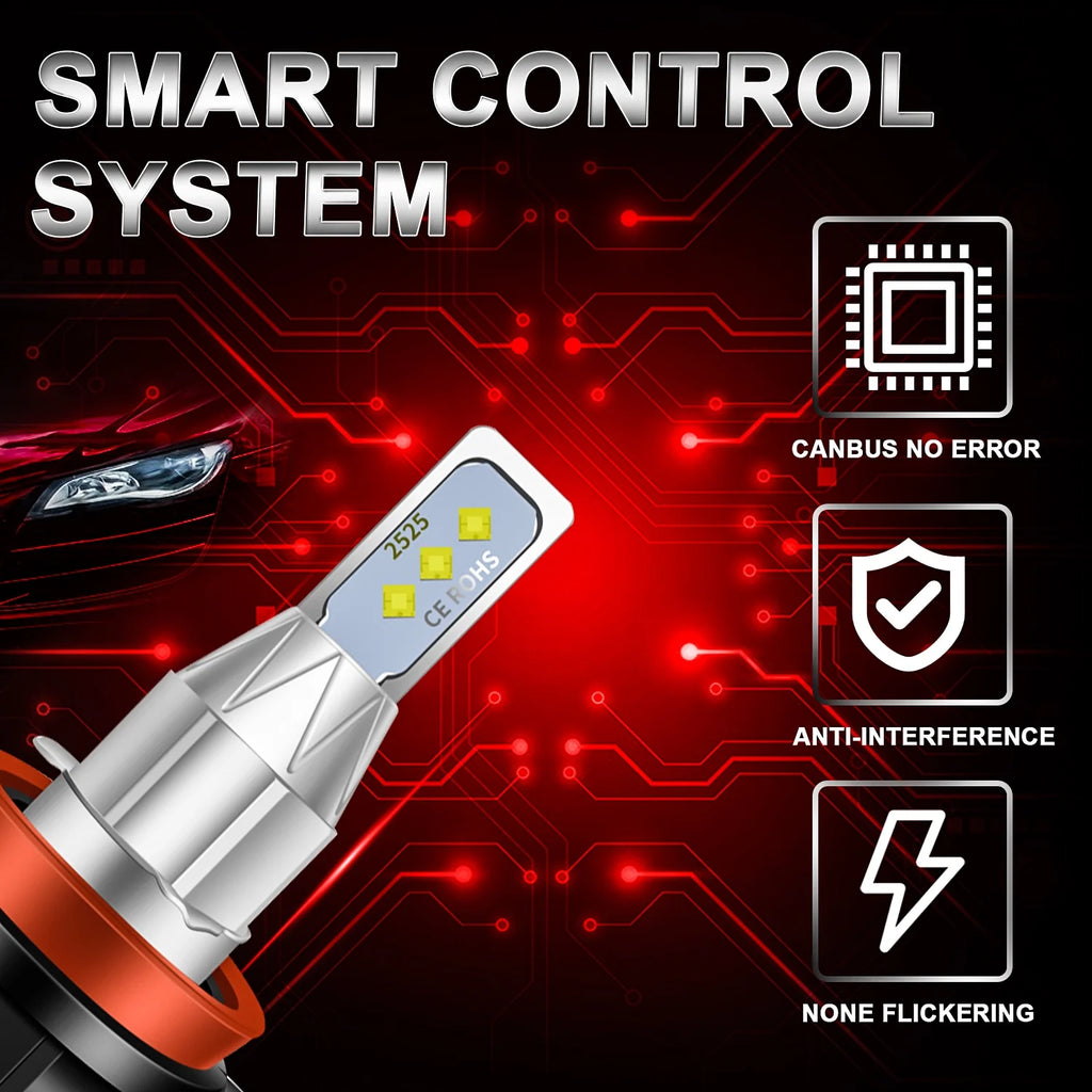 9007+H11 LED Headlight Fog Light Bulbs D3289