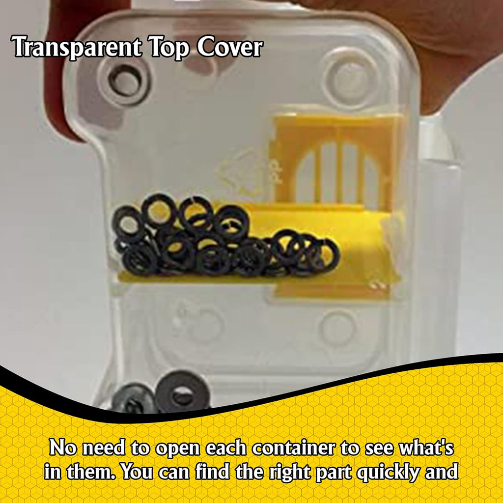 Hardware Case Tackle Box with Removable Compartment Organizer, Pack of 2 T47816