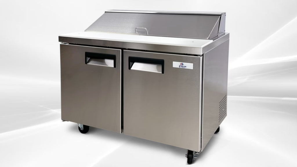 Commercial Mega Food Prep Table Refrigerator Cooler in Stainless Steel P504326