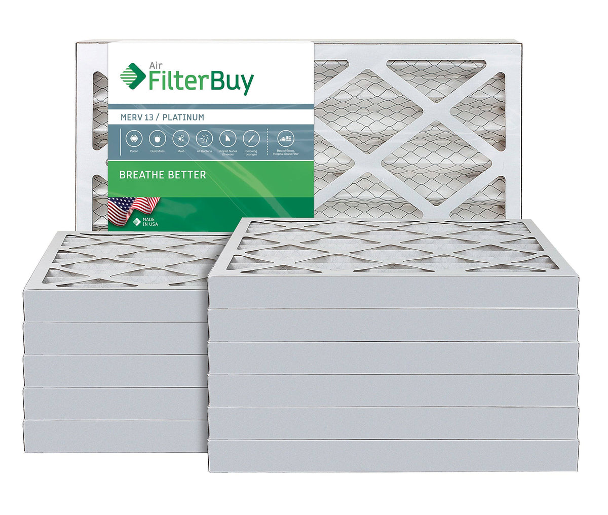 MERV 13 14x20x2 Pleated AC Furnace Air Filter, Pack of 12 K3794