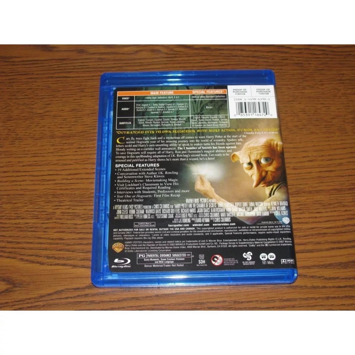 Harry Potter And The Chamber Of Secrets Blu-ray G76909