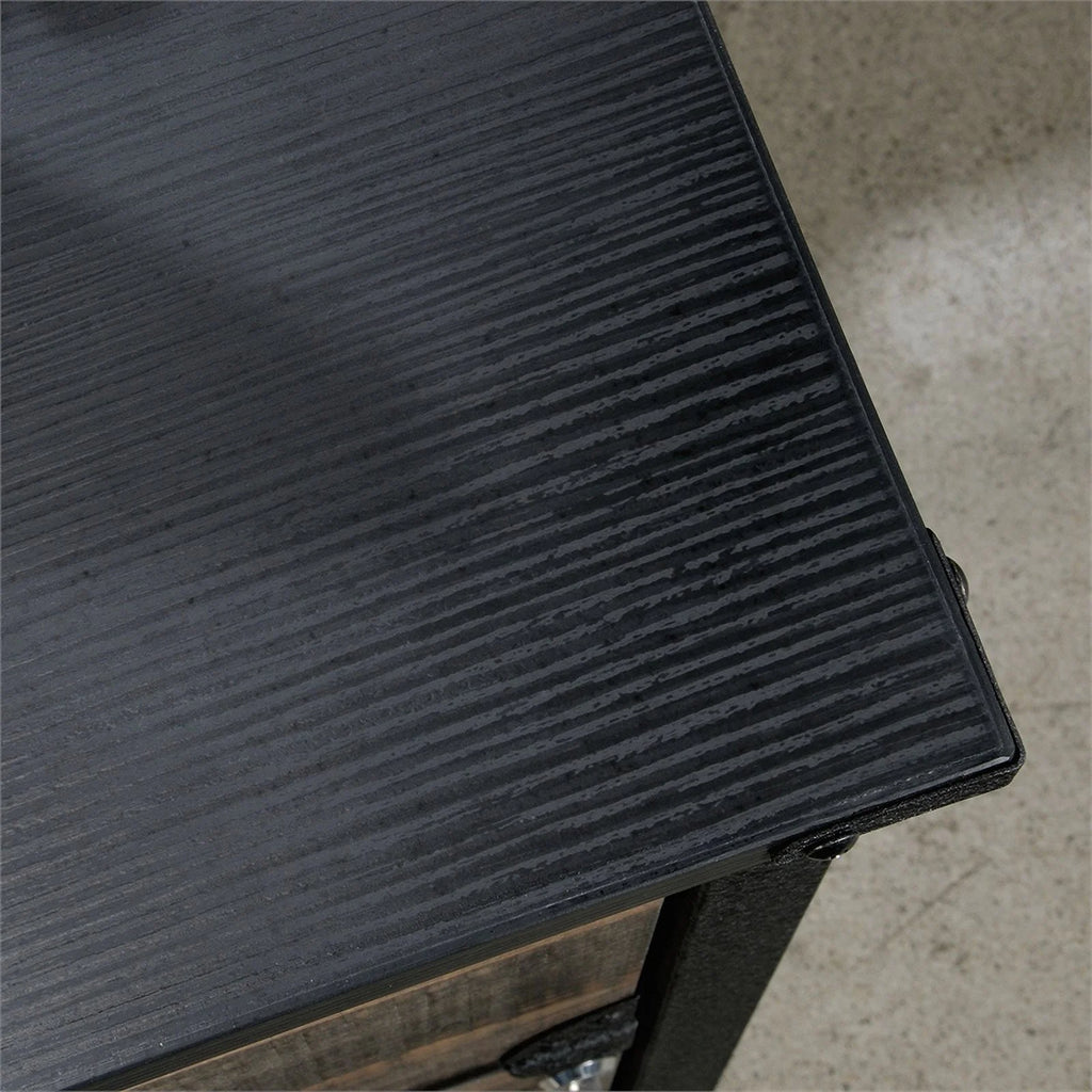 Carbon Oak Engineered Wood Metal Lateral File Y868