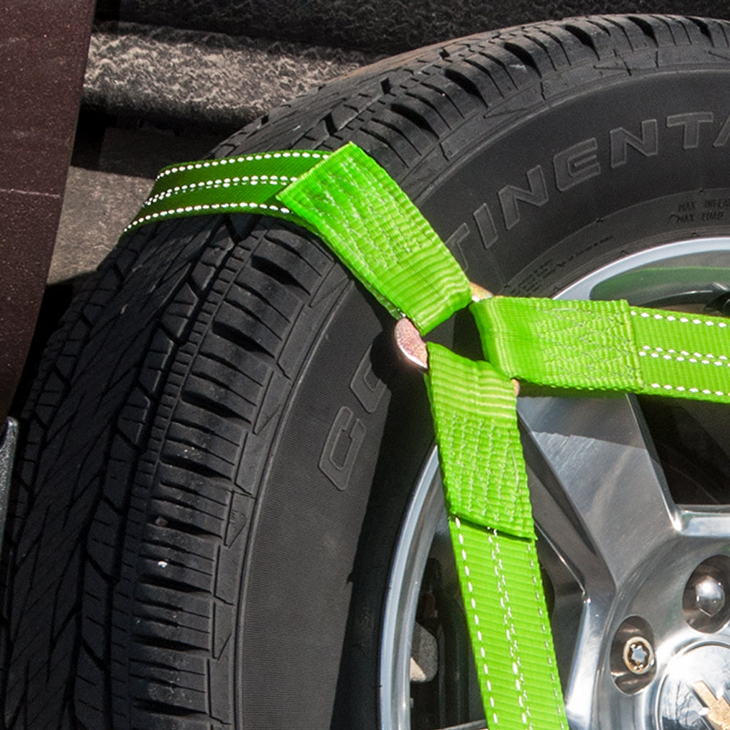 4 Pack Car Tie Down Chain Anchors Side Rail High-Viz 3300 Lbs SWL Y8820