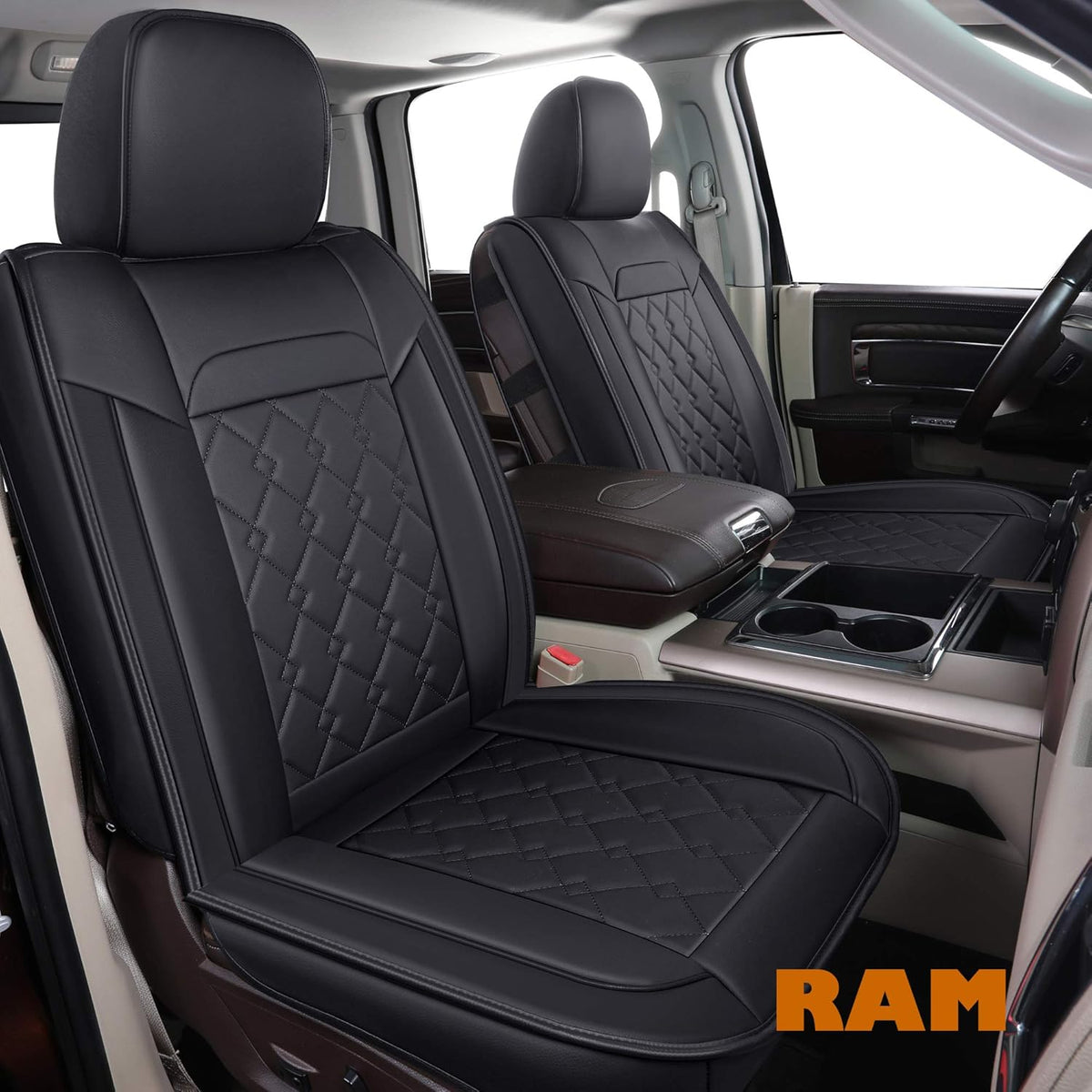 Ram Seat Covers with Center Console Cover (Black) B5321