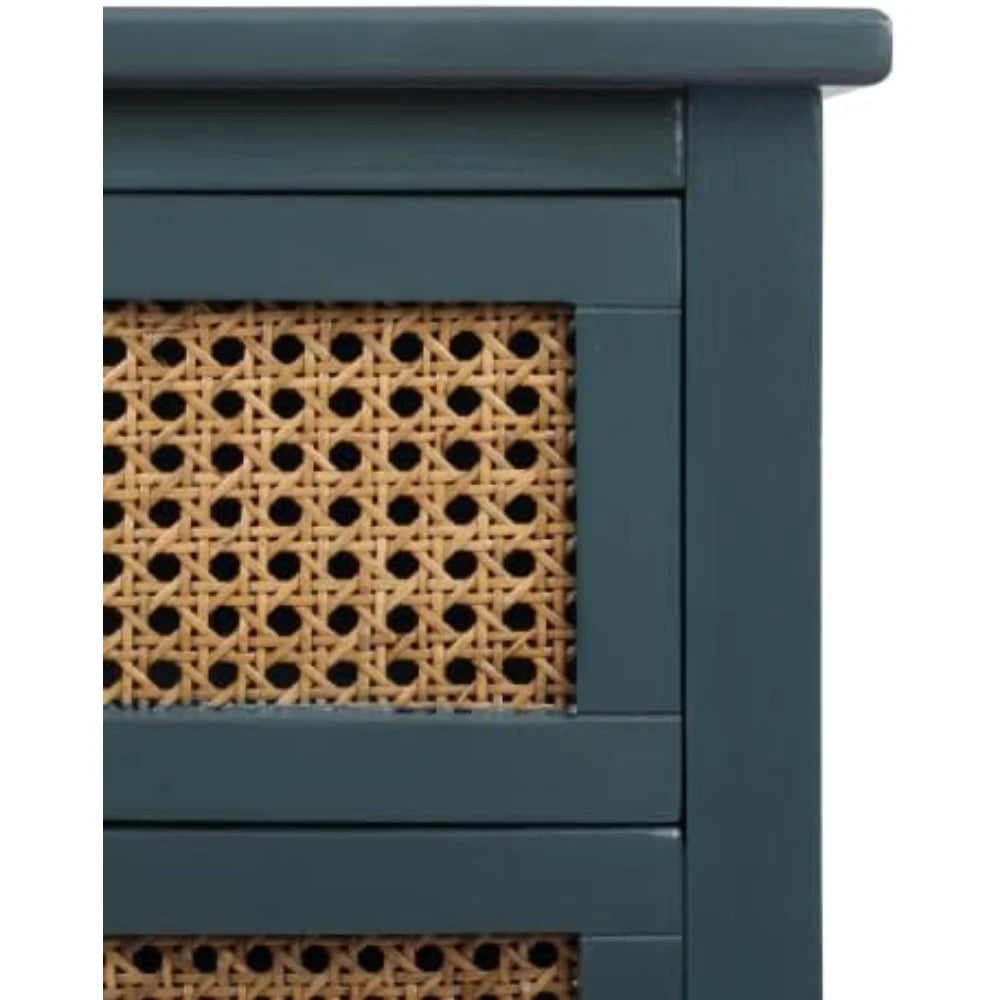 Natural Rattan 2 Drawer Side Table V399055