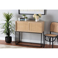 Natural Brown Wood and Rattan Sideboard Buffet P45822