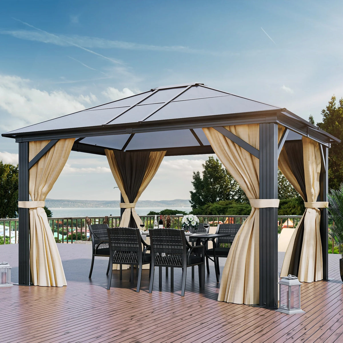 12 Ft. W X 10 Ft. D Outdoor Patio Gazebo G75731