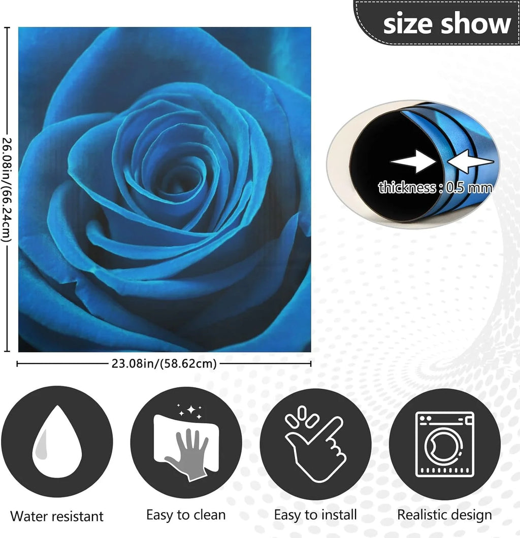Blue Rose Magnetic Dishwasher Cover 23 x 26 Inch K79203