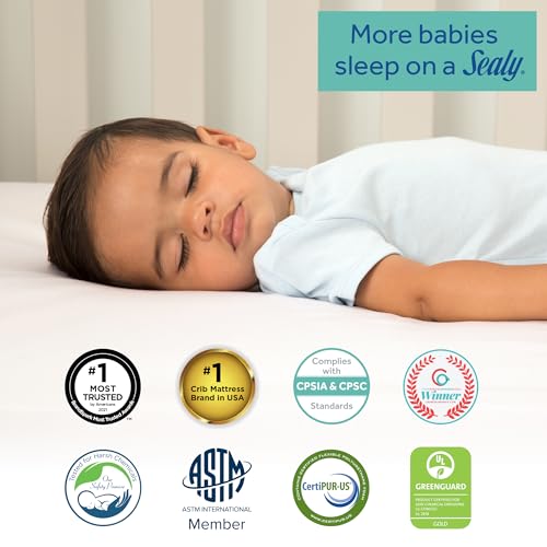 Waterproof Crib Mattress, 150 Extra Firm Coils, 52"X28" J7253