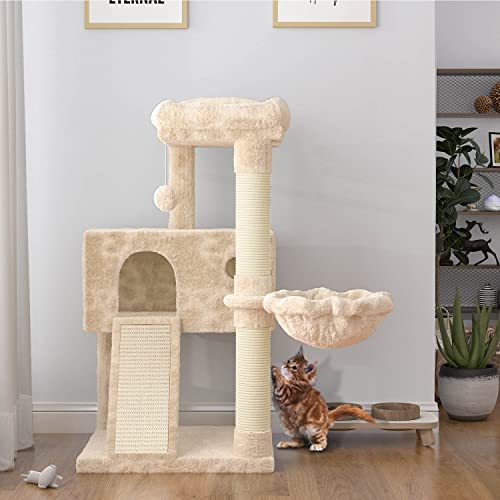 36 Inches Smoky Grey Cat Tree with Hammock N137