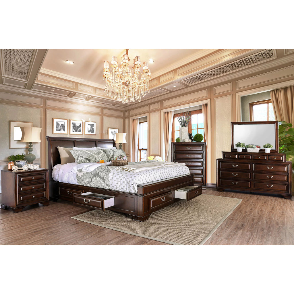 Rustic 3-Drawer Nightstand T74019