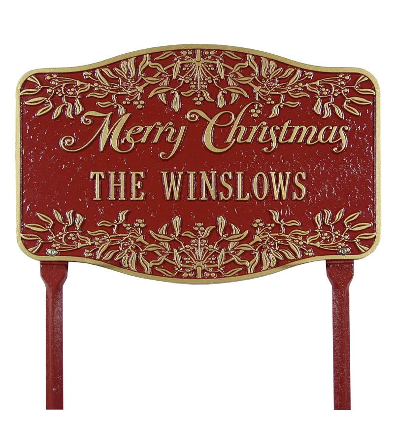 Red Cast Aluminum Yard Sign O919531